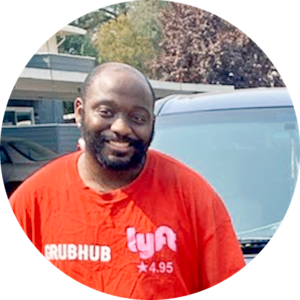Portrait headshot of Timothy, a man who drives with Lyft.